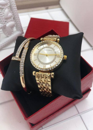 Подарочный набор для женщин часы, браслет + коробка 21151262