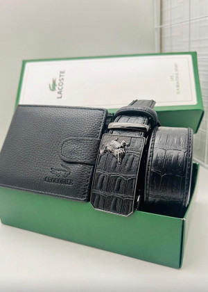 Подарочный набор для мужчины ремень, кошелек + коробка #21177532