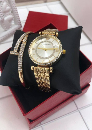 Подарочный набор для женщин часы, браслет + коробка #21177576