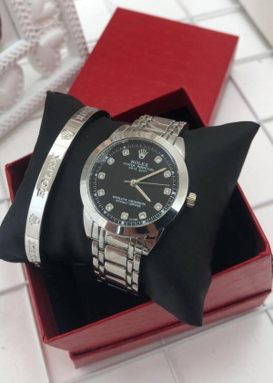 Подарочный набор для женщин часы, браслет + коробка #21177579