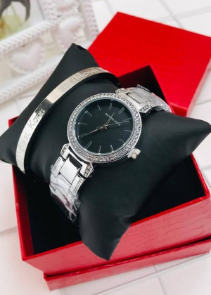 Подарочный набор для женщин часы, браслет + коробка #21177596