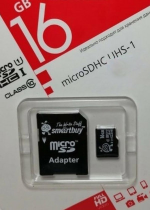 Карта памяти microsd SDHC 16GB и адаптер 21178145