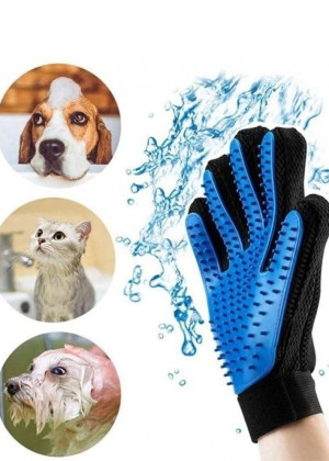 Перчатка для вычесывания шерсти кошек и собак рукавица 21254817