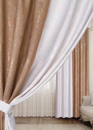 Комплект шторы и тюль #23095089