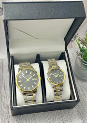 Подарочный набор часы для мужчин и для женщин + коробка