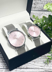 Подарочный набор часы для мужчин и для женщин + коробка