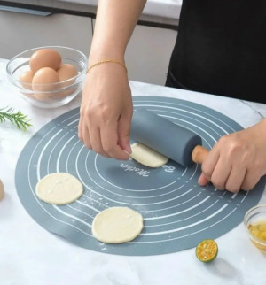 Силиконовая скалка для теста и коврик 23139873