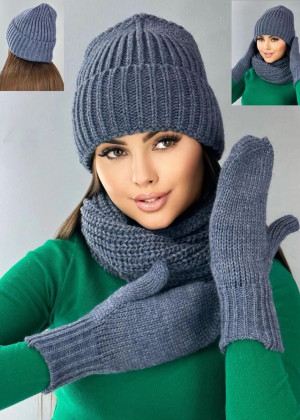 Шапка + шарф и перчатки #23209855