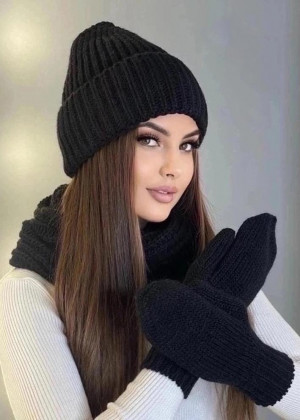 Шапка + шарф и перчатки #23209858