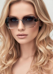 Набор женские солнцезащитные очки, коробка, чехол + салфетки