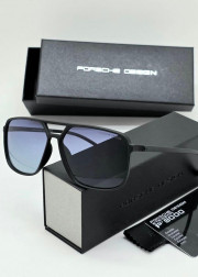 Набор мужские солнцезащитные очки, коробка, чехол + салфетки