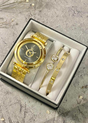 Подарочный набор для женщин часы, 2 браслета + коробка 23245160