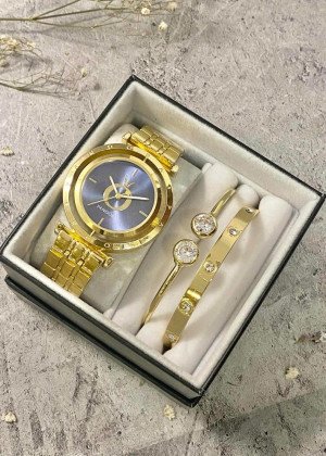 Подарочный набор для женщин часы, 2 браслета + коробка 23245163