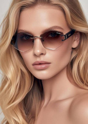 Набор женские солнцезащитные очки, коробка, чехол + салфетки