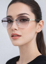 Набор женские солнцезащитные очки, коробка, чехол + салфетки