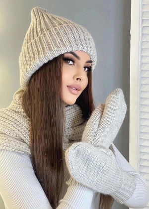 Шапка + шарф и перчатки #23260216