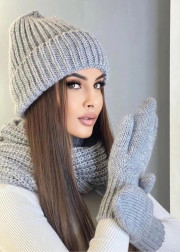 Шапка + шарф и перчатки