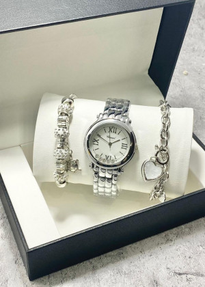 Подарочный набор для женщин часы, 2 браслета + коробка 23304530