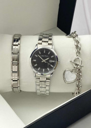 Подарочный набор для женщин часы, 2 браслета + коробка