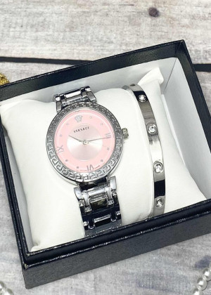 Подарочный набор для женщин часы и браслет+ коробка 23304785